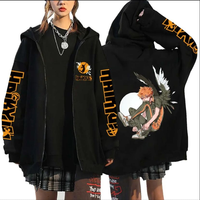 Haikyuu volleyball fleece jacket | little wings edition