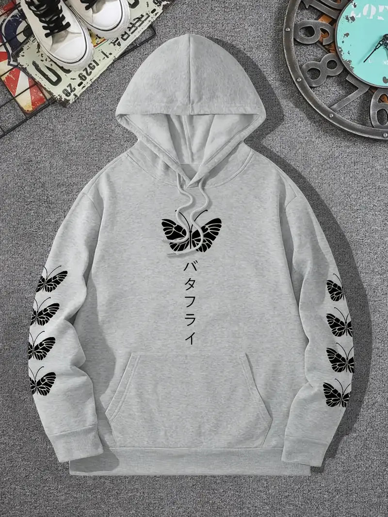 Japanese Hoodie with Butterfly