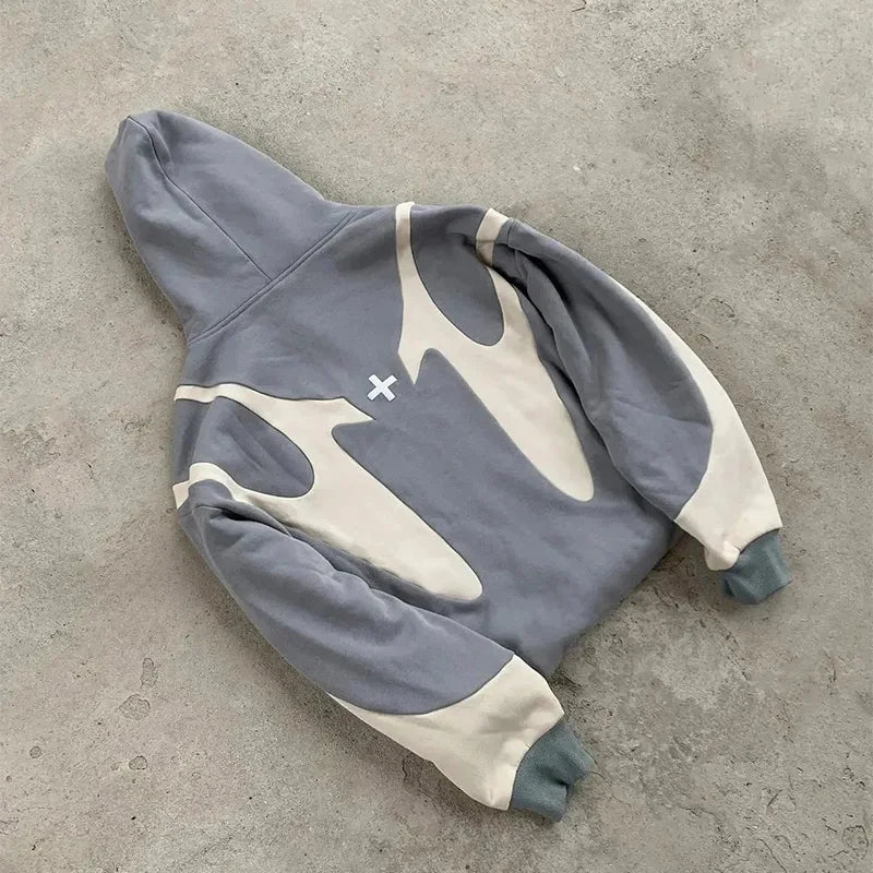 Korean Retro Letter Printed Y2k Hoodie