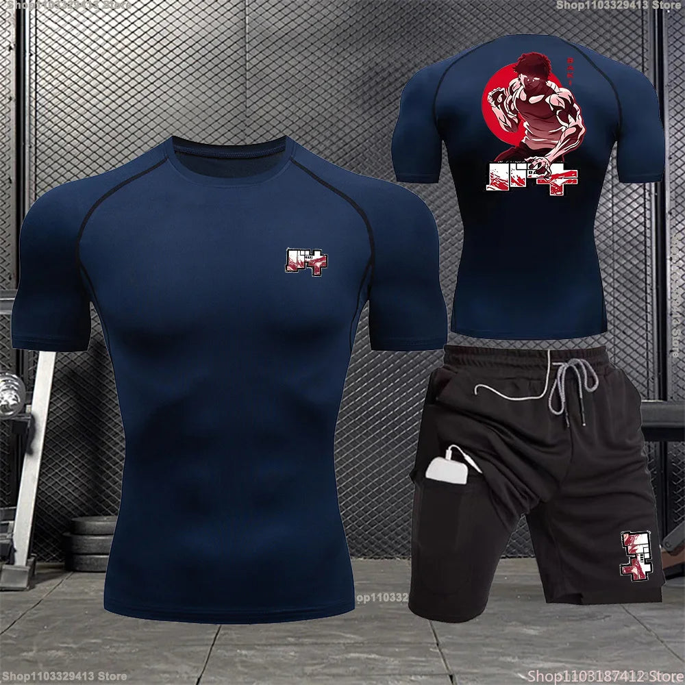 Baki Compression Shirt & Shorts Bundle
