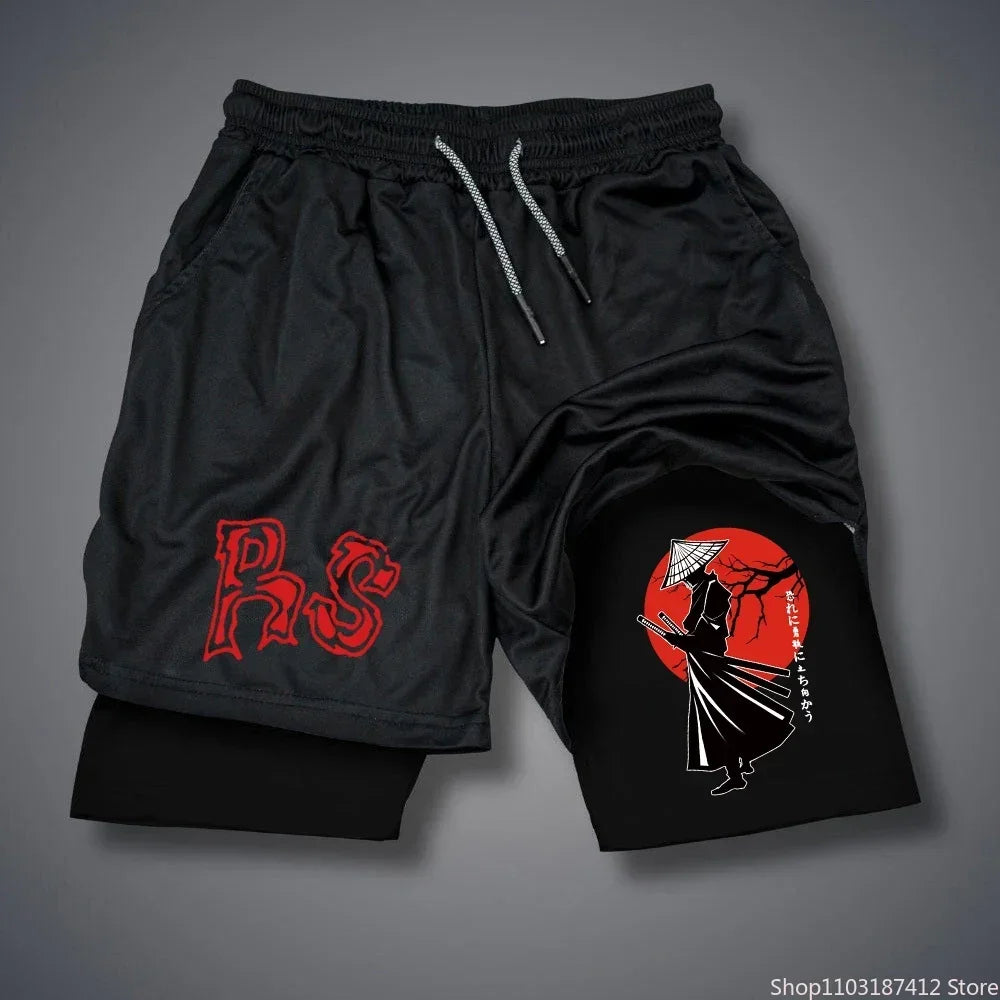 Dragon Double-Layer Compression Shorts