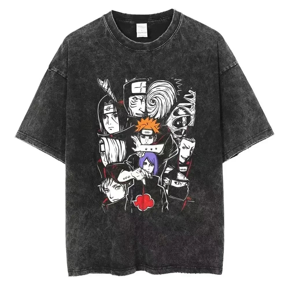 Cotton Men Vintage Naruto Tee