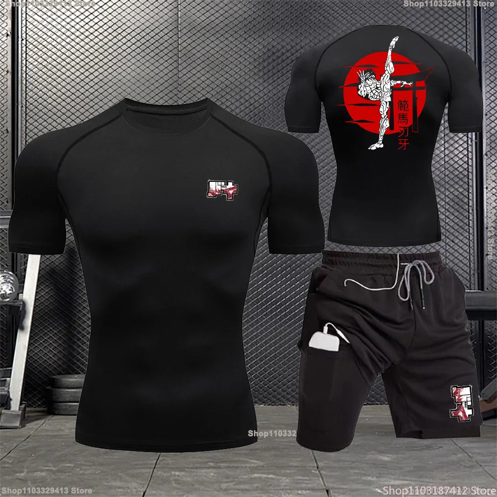 Baki Compression Shirt & Shorts Bundle