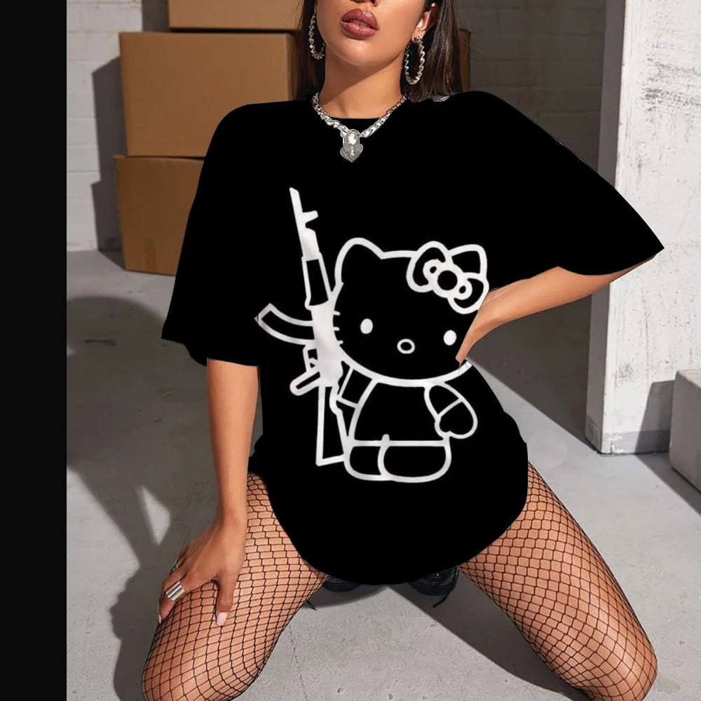 Hello Kitty High Sleeve Fashion Top