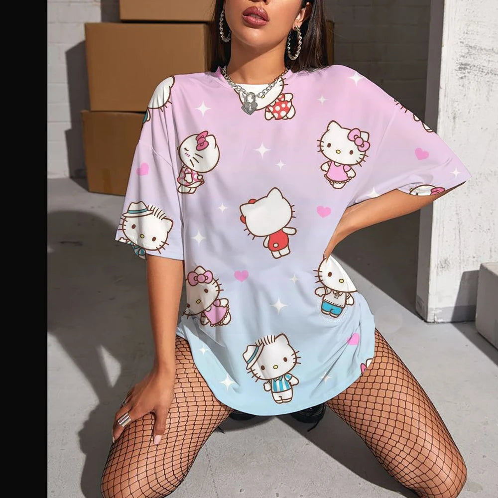 Hello Kitty High Sleeve Fashion Top