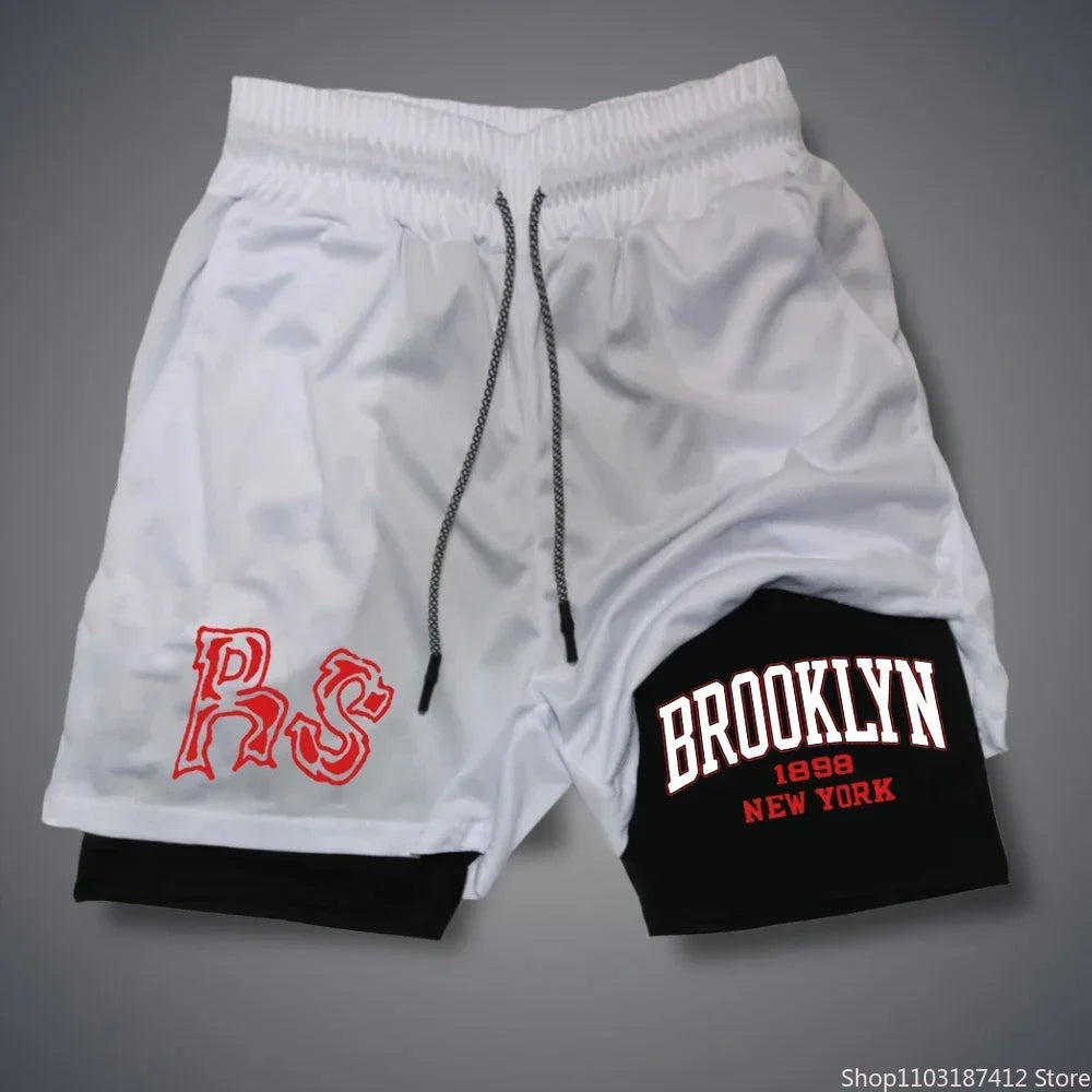 Dragon Double-Layer Compression Shorts