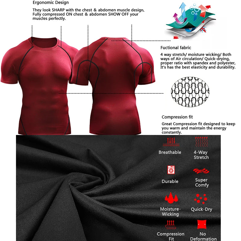Mens Athletic Compression Shirt