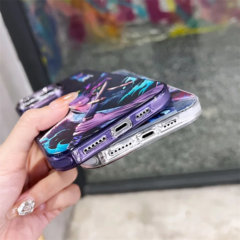 One Piece Electroplated Phone Case Luffy + Zoro