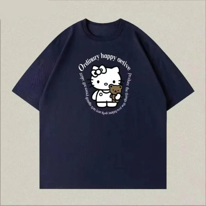Hello Kitty Summer Casual Loose Tops