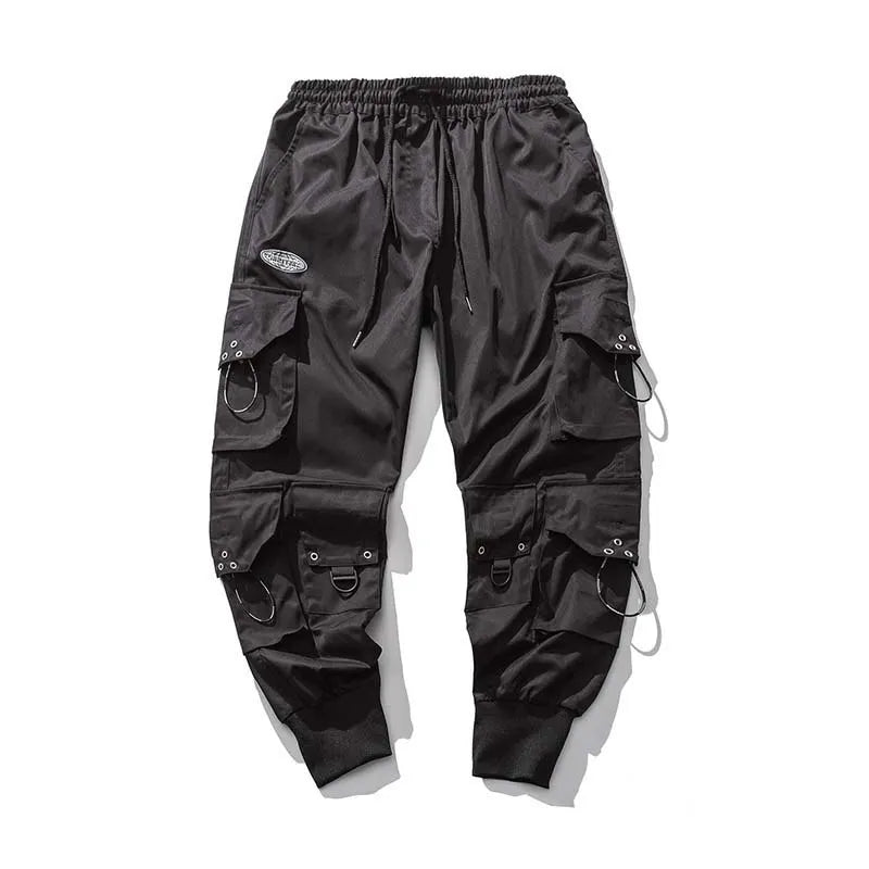 HOUZHOU Black Cargo Pants Men