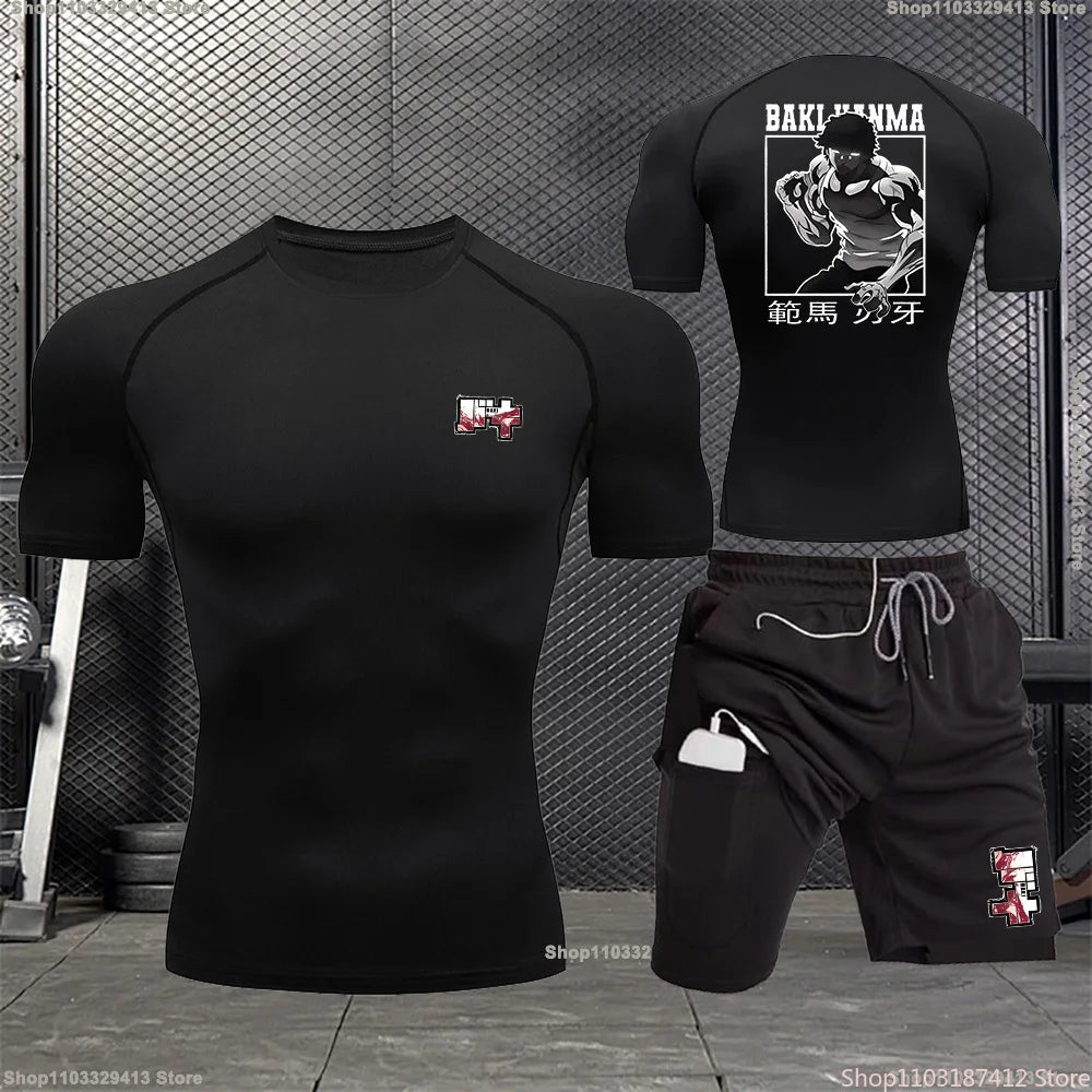 Baki Compression Shirt & Shorts Bundle
