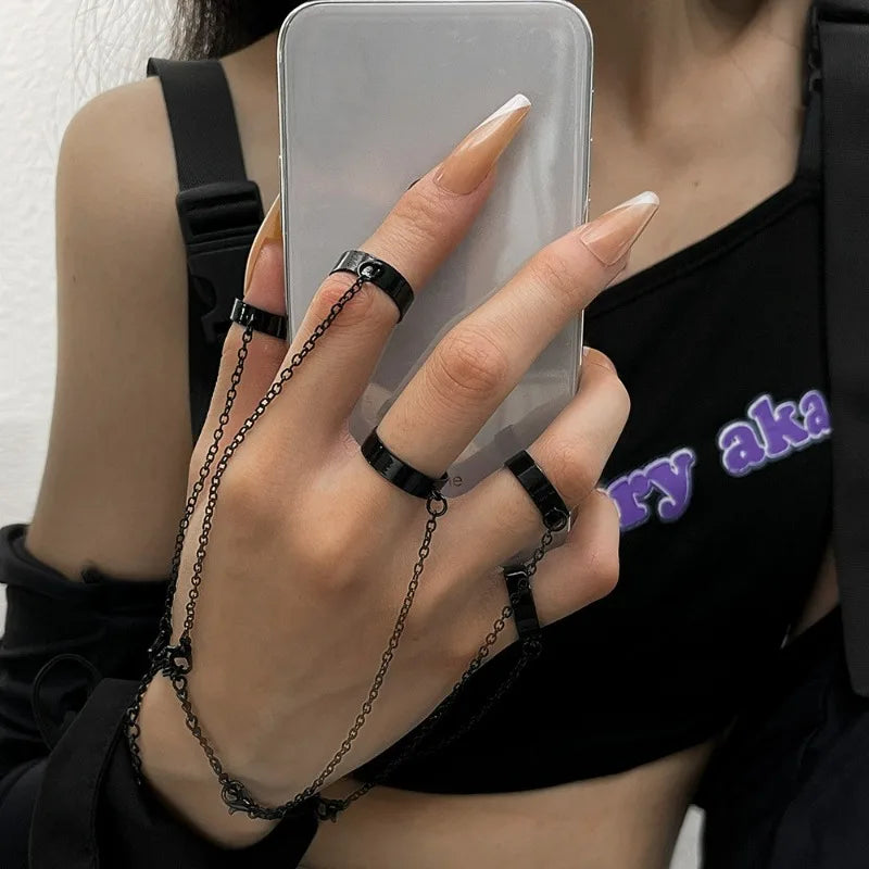 Geoemtric Black Wrist Chain
