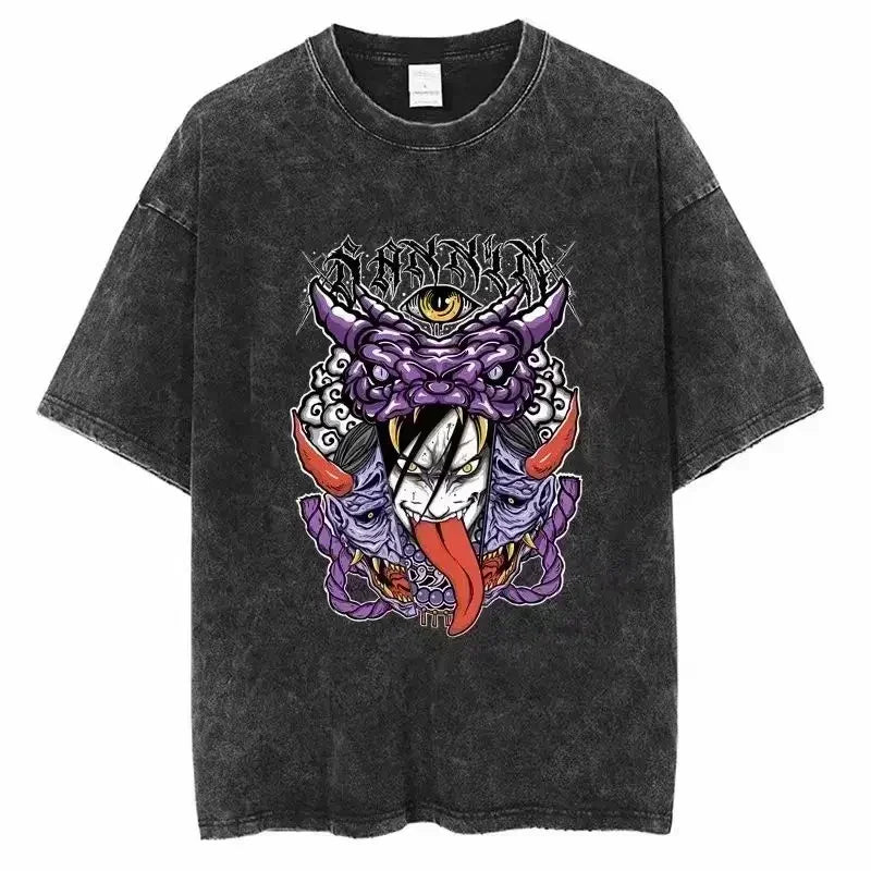 Cotton Men Vintage Naruto Tee