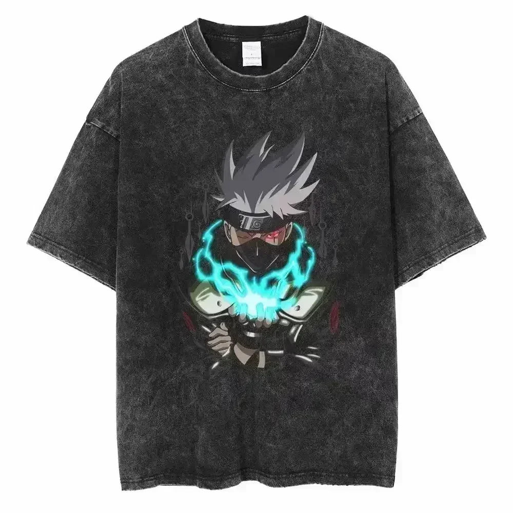 Cotton Men Vintage Naruto Tee