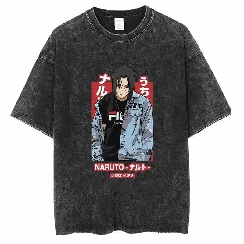 Cotton Men Vintage Naruto Tee