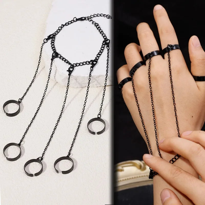 Geoemtric Black Wrist Chain