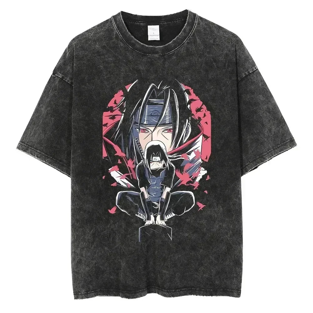 Cotton Men Vintage Naruto Tee