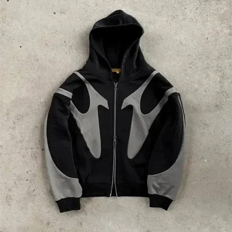 Korean Retro Letter Printed Y2k Hoodie