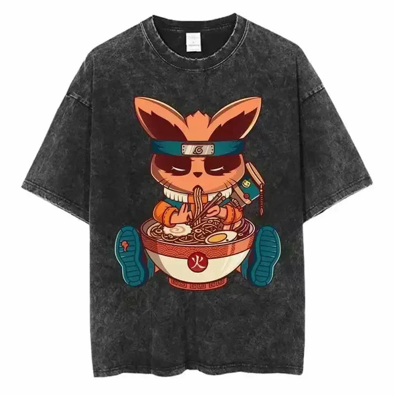 Cotton Men Vintage Naruto Tee