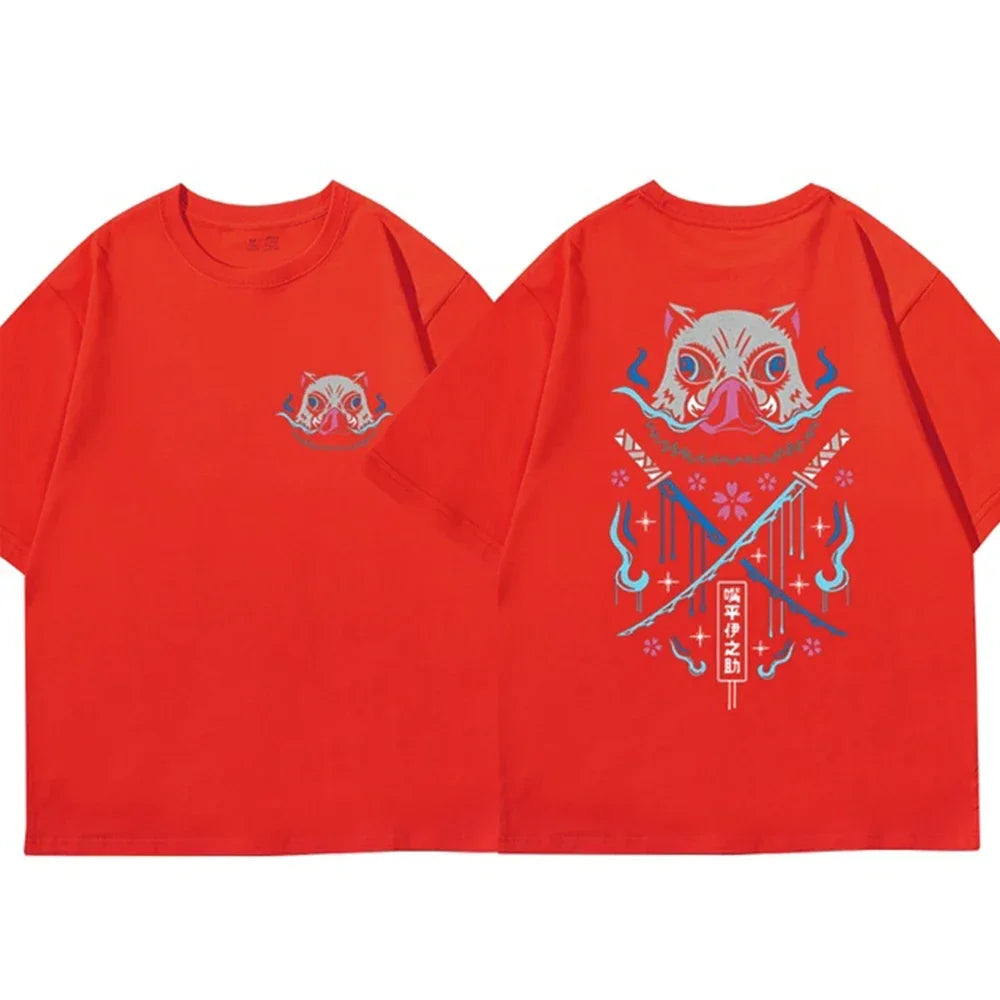 Demon Slayer Mens Gym Shirt Inosuke Hashibira