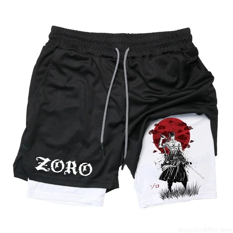 Zoro Double-Layer Compression Shorts