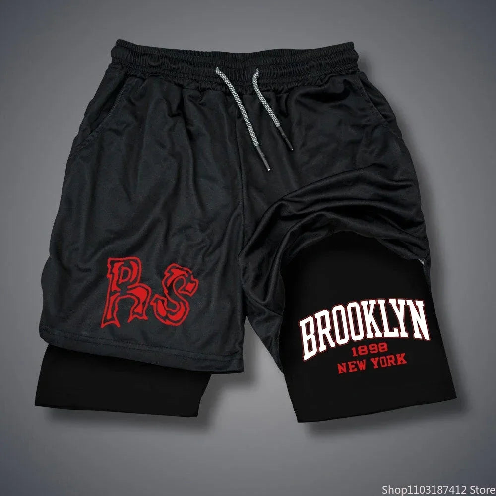 Dragon Double-Layer Compression Shorts