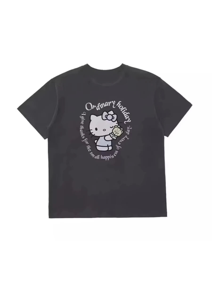 Hello Kitty Summer Casual Loose Tops