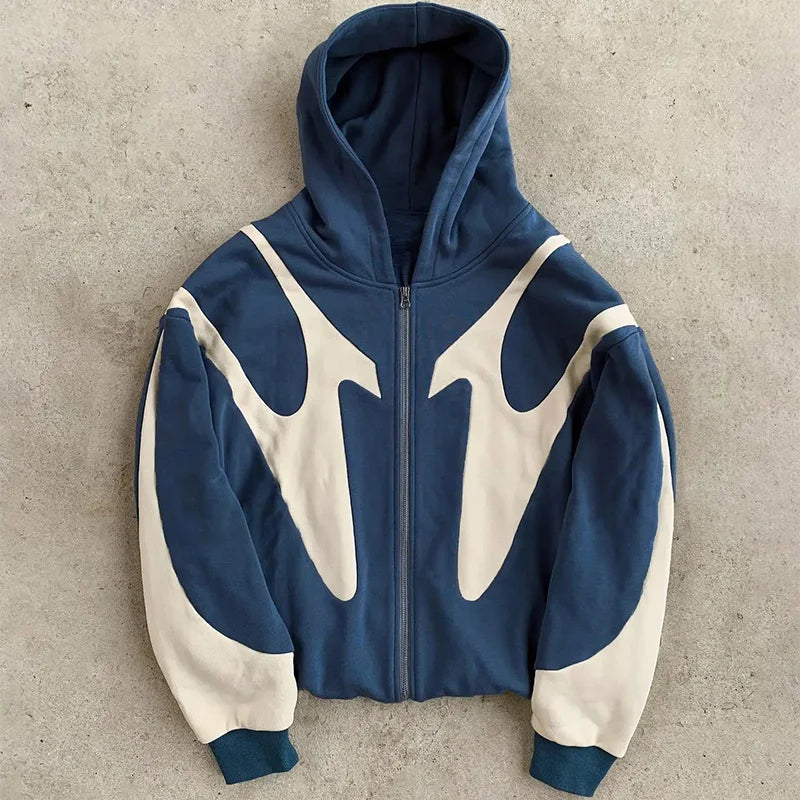 Korean Retro Letter Printed Y2k Hoodie