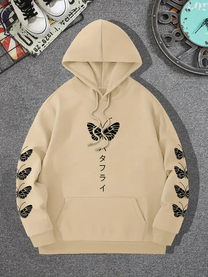 Japanese Hoodie with Butterfly