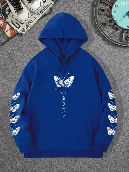 Japanese Hoodie with Butterfly