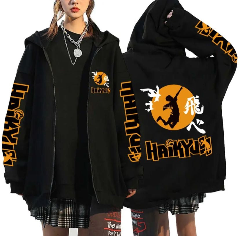 Haikyuu volleyball fleece jacket | Spiker edition