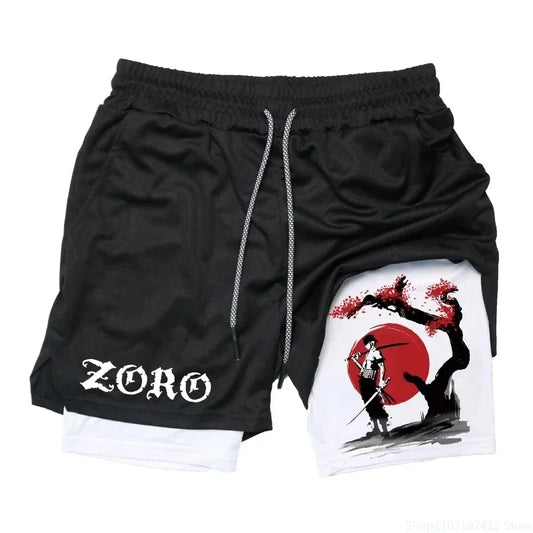 Zoro Double-Layer Compression Shorts