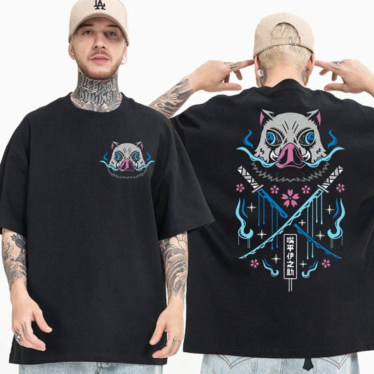 Demon Slayer Mens Gym Shirt Inosuke Hashibira