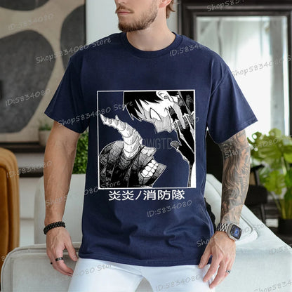 Fire Force T-shrit for Men Women Anime Apparel Soft Tee Gift for Him Fashion Summer Tops Fire Force Graphic Anime Tee T-shirts