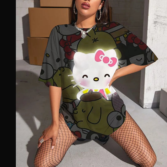 Hello Kitty High Sleeve Fashion Top