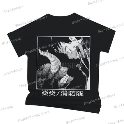 Fire Force T-shrit for Men Women Anime Apparel Soft Tee Gift for Him Fashion Summer Tops Fire Force Graphic Anime Tee T-shirts