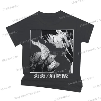 Fire Force T-shrit for Men Women Anime Apparel Soft Tee Gift for Him Fashion Summer Tops Fire Force Graphic Anime Tee T-shirts