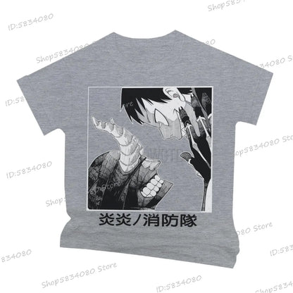 Fire Force T-shrit for Men Women Anime Apparel Soft Tee Gift for Him Fashion Summer Tops Fire Force Graphic Anime Tee T-shirts