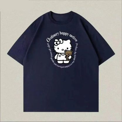 Hello Kitty Summer Casual Loose Tops