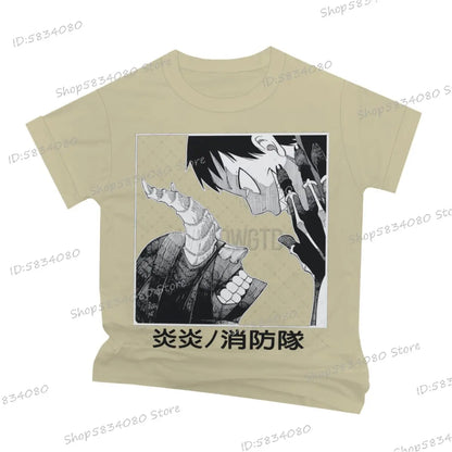 Fire Force T-shrit for Men Women Anime Apparel Soft Tee Gift for Him Fashion Summer Tops Fire Force Graphic Anime Tee T-shirts