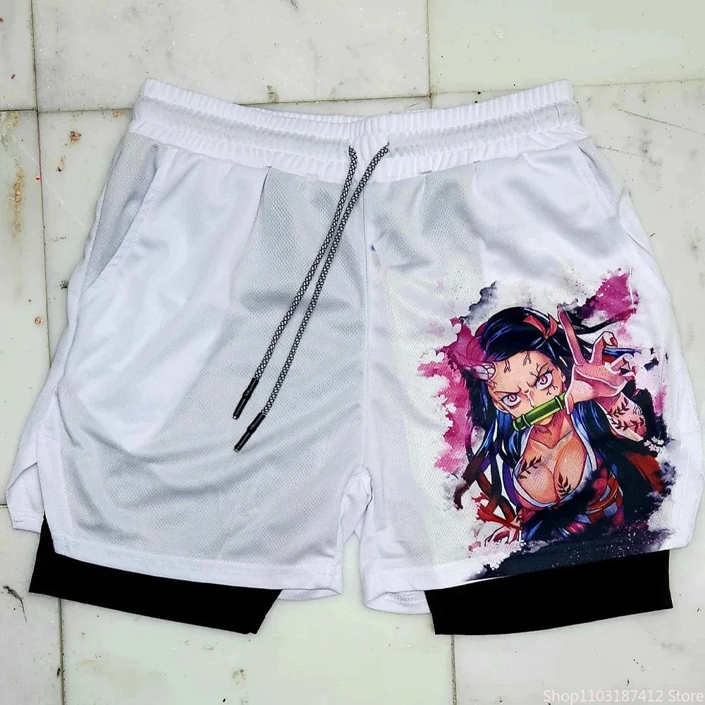 Demon Slayer Double-layer Compression Shorts