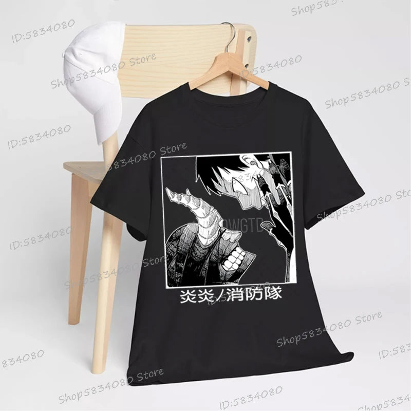 Fire Force T-shrit for Men Women Anime Apparel Soft Tee Gift for Him Fashion Summer Tops Fire Force Graphic Anime Tee T-shirts