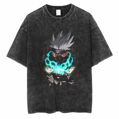 Cotton Men Vintage Naruto Tee