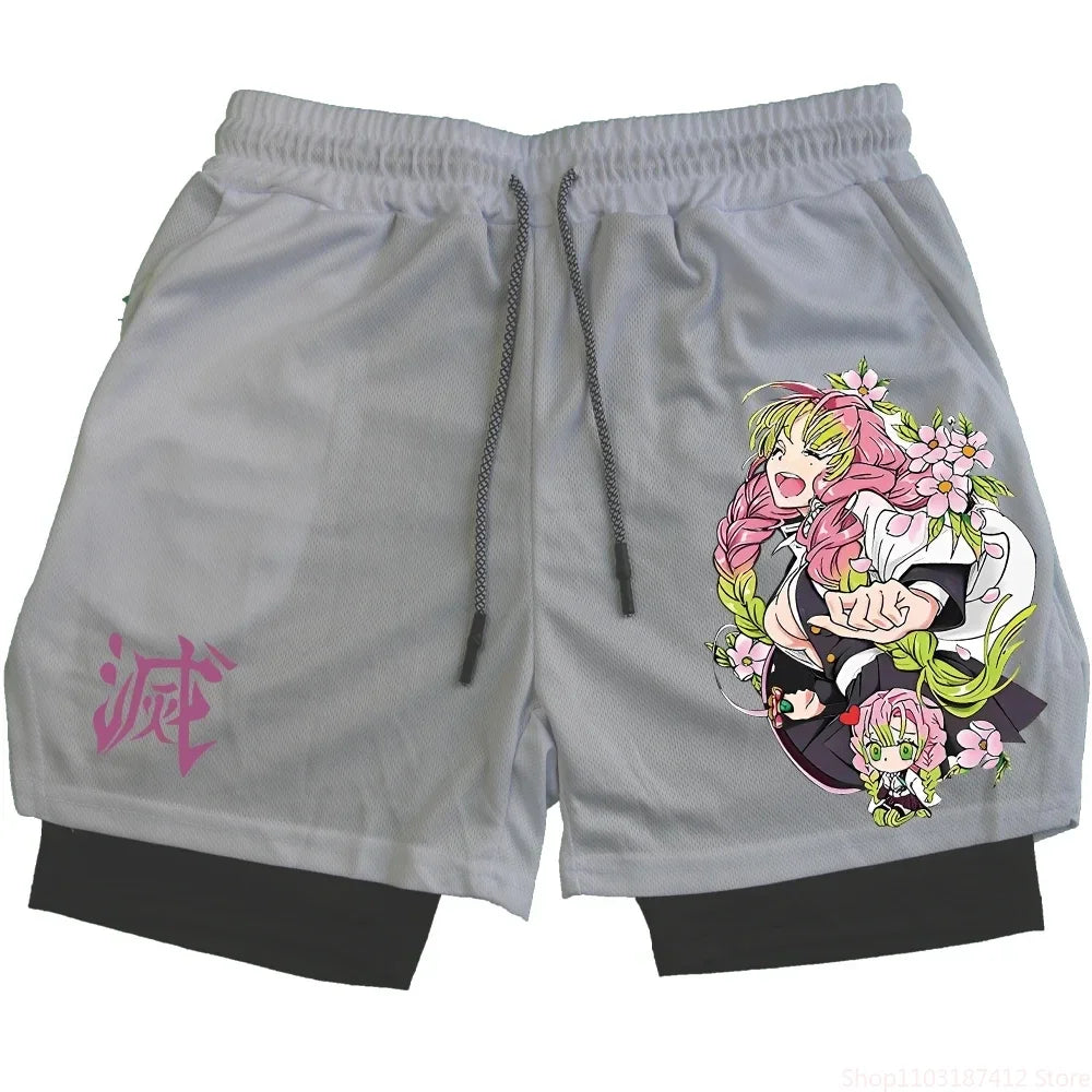 Demon Slayer Double-layer Compression Shorts