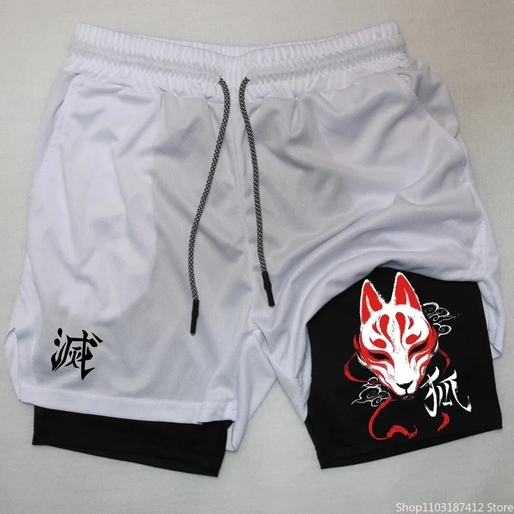 Demon Slayer Double-layer Compression Shorts