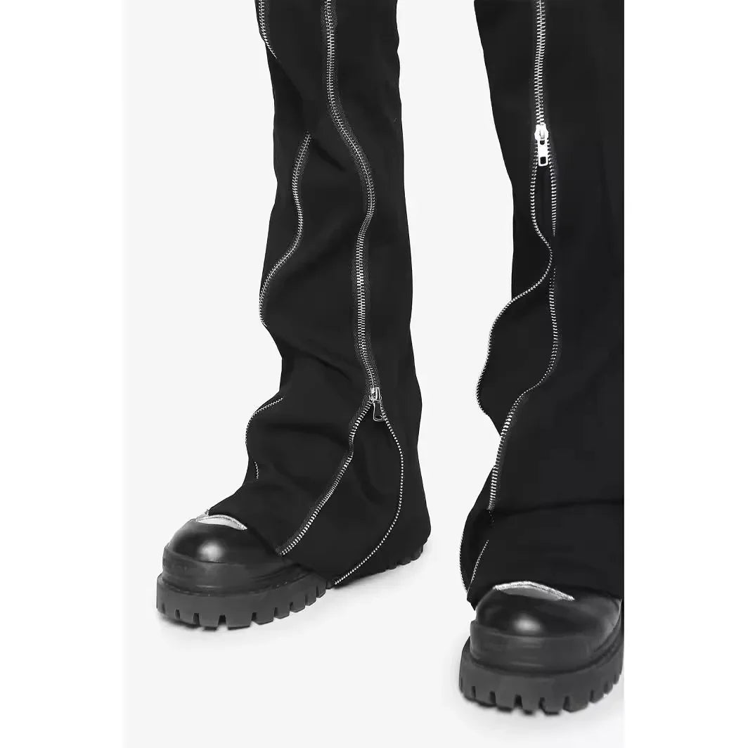 Men's Hip Hop Zipper Segmentation Streetwear