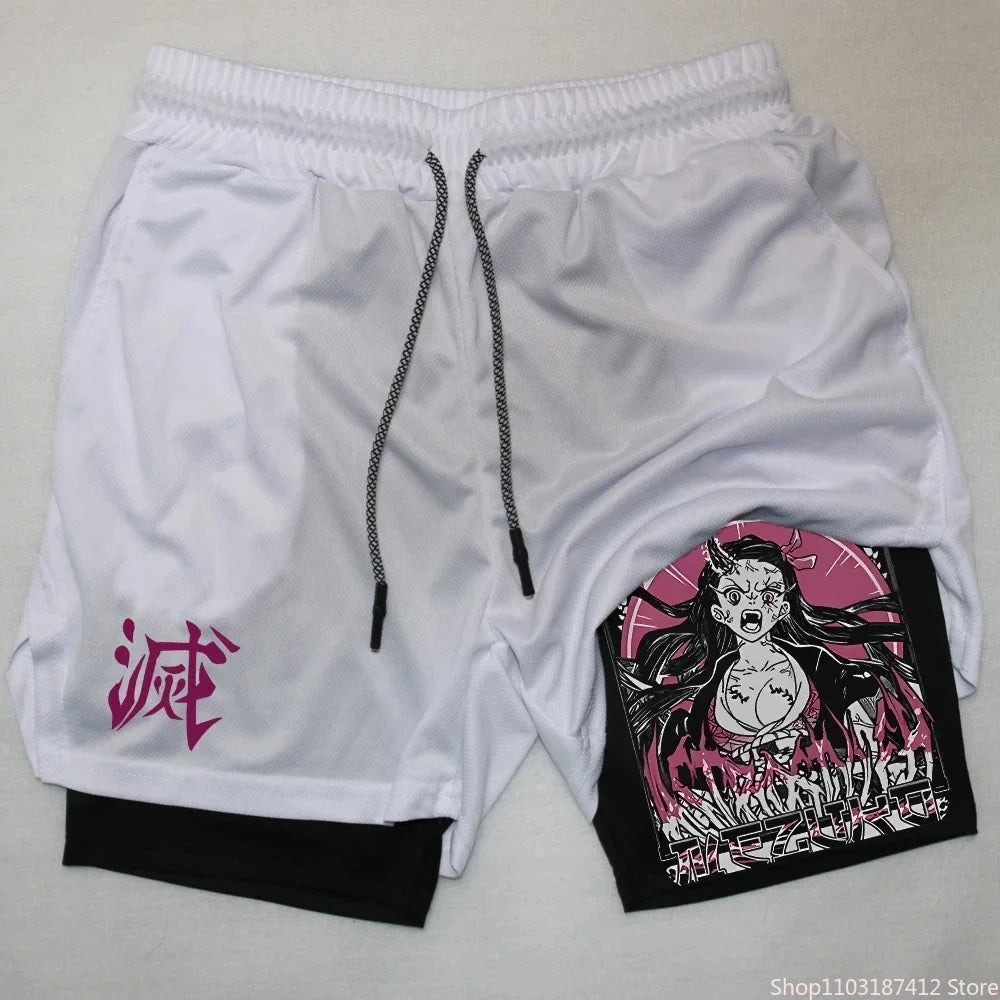 Demon Slayer Double-layer Compression Shorts