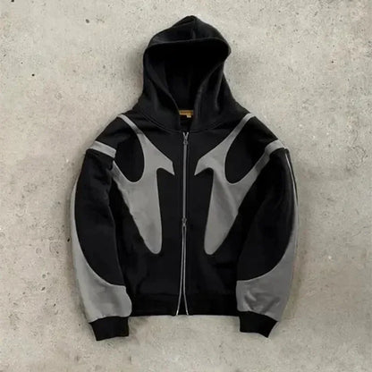 Korean Retro Letter Printed Y2k Hoodie