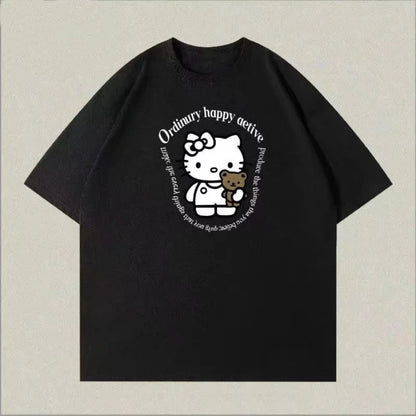 Hello Kitty Summer Casual Loose Tops