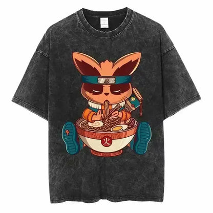 Cotton Men Vintage Naruto Tee
